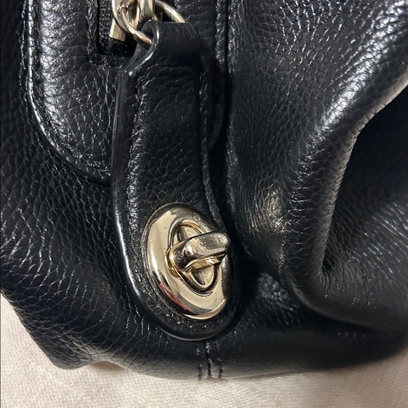 Coach Black Pebbled Leather Hobo Bag - Picture 9 of 10